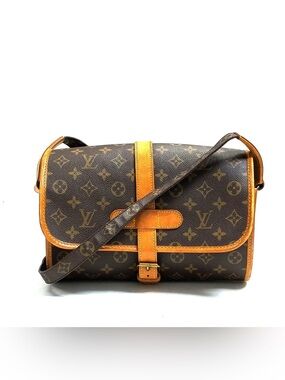 Louis Vuitton Monogram Crossbody Bag in Brown and Tan